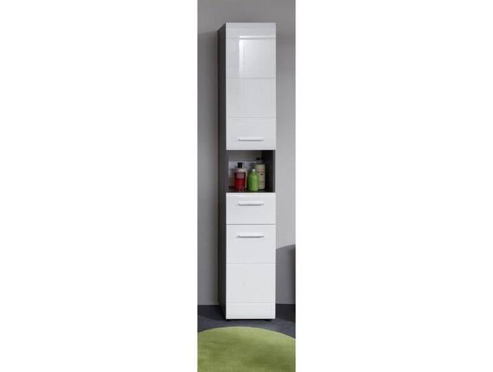 trendteam Hochschrank Badhochschrank Highboard Badschrank Badezimmerschrank 30 x 182 x 31 cm, grau weiß von OTTO
