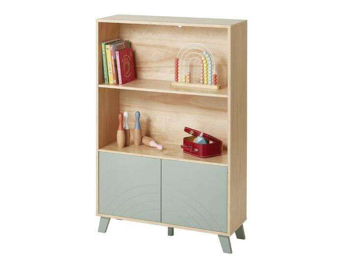vertbaudet Bücherregal Kinderzimmer Regalschrank REGENBOGEN, grün von OTTO