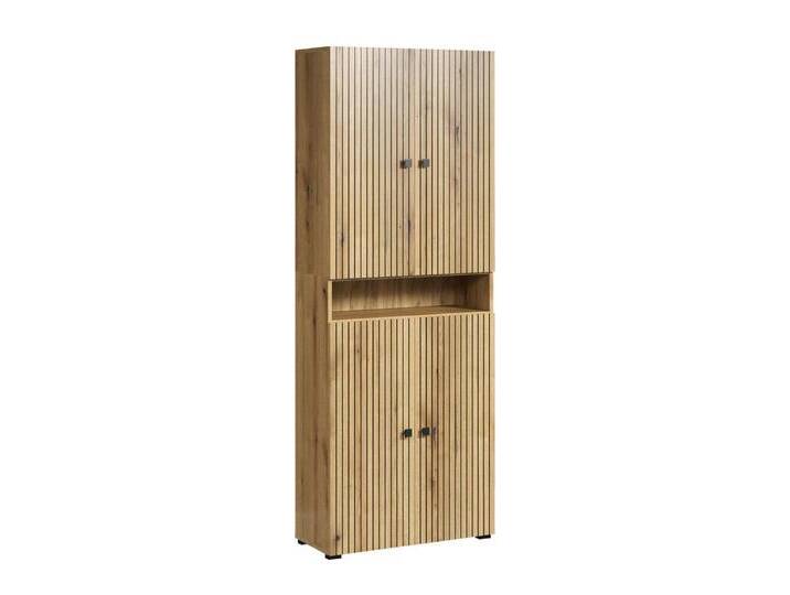 welltime Hochschrank Amrum (1-St) Badezimmerschrank mit und ohne Schublade - (B/T/H) 40-70/31/186 cm, braun von OTTO
