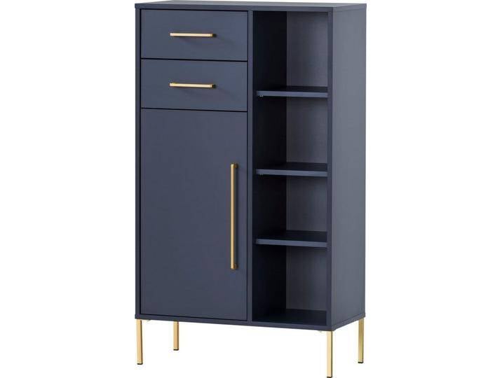 welltime Midischrank Kent mit goldfarbenen Griffen Breite 67,1 cm, made in Germany, blau von OTTO