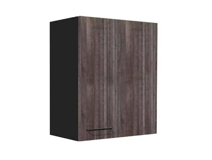 wiho Küchen Hängeschrank Nisos in den Breiten 50 und 60 cm, braun schwarz, Front: Aberdeen Dunkel, Korpus: Schwarz von OTTO