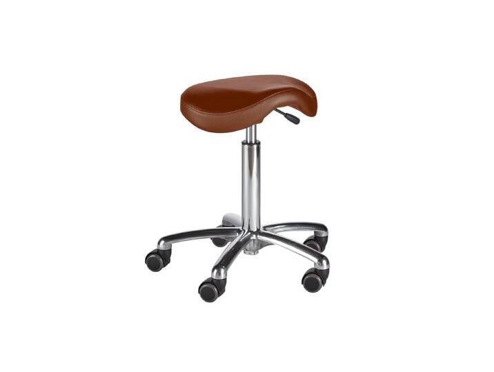 wuuhoo Arbeitshocker Profi Sattelhocker Micro I Arbeitshocker, hydraulisch höhenverstellbar mit hochwertigem Kunstlederbezug, braun, Braun von OTTO