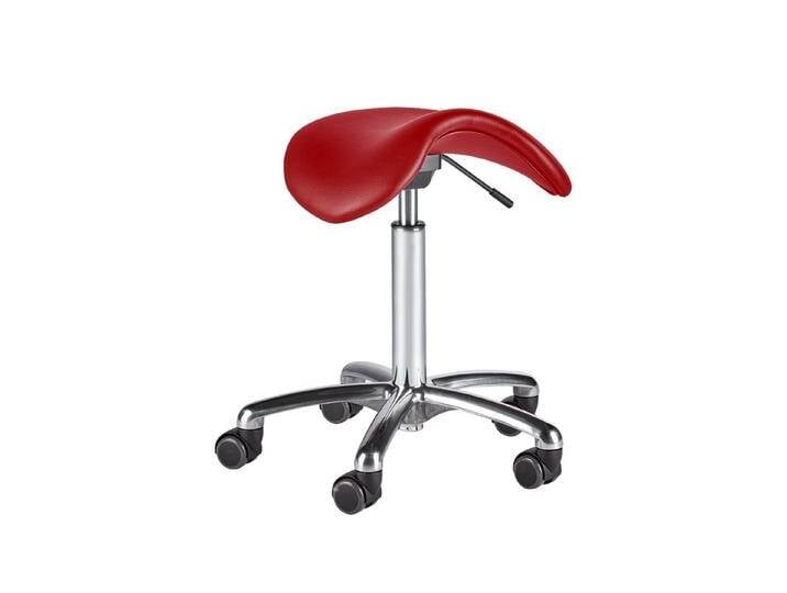 wuuhoo Arbeitshocker Profi Sattelhocker Ruben I Arbeitshocker, hydraulisch höhenverstellbar mit hochwertigem Kunstlederbezug, rot, rot von OTTO
