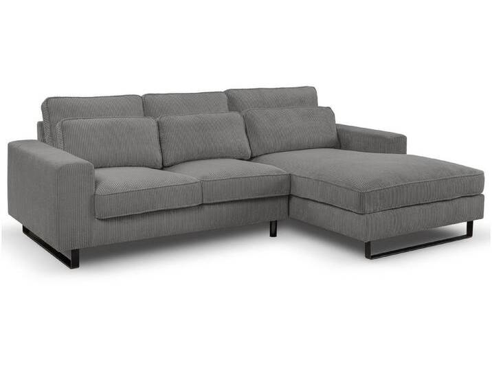 xonox.home Ecksofa, Cordsofa in L-Form Recamiere rechts in grau B/H/T: 276x91x183cm, grau xonox.home Ecksofa, Cordsofa in L-Form Recamiere rechts in grau B/H/T: 276x91x183cm, grau von OTTO