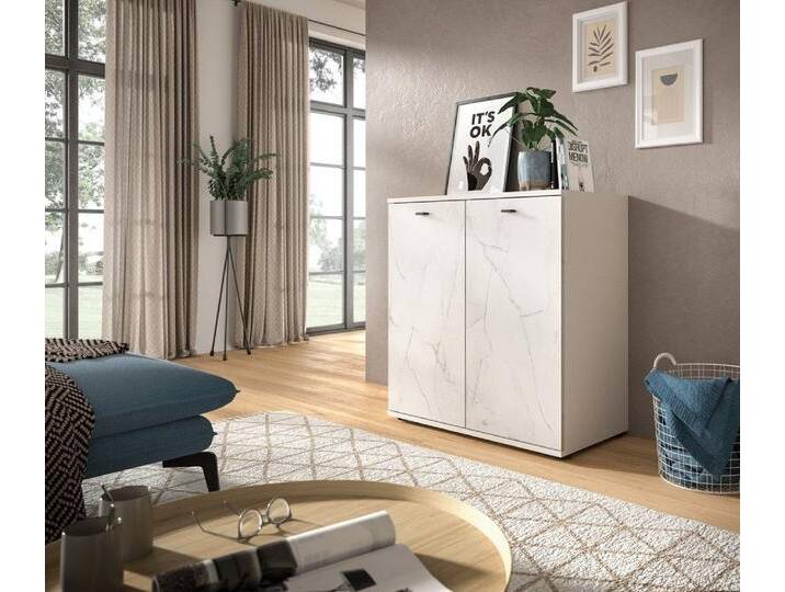 xonox.home Sideboard Kommode Stone, weiß, Marmoroptik, Sideboard, Wohnzimmerkommode ca. 90 cm, weiß von OTTO