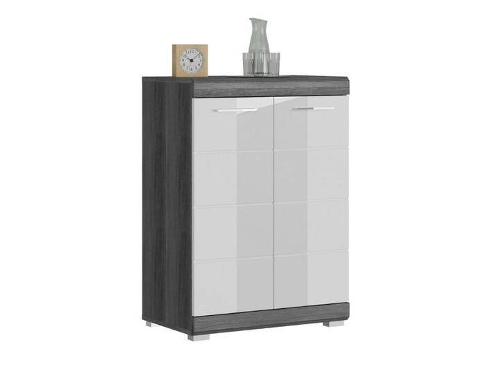 xonox.home Sideboard Sideboard Kommode Scout 4, weiß Hochglanz / rauchsilber, grau weiß von OTTO