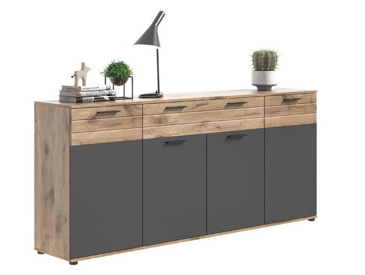 xonox.home Sideboard in nox oak/basalt grau - 200x91x40cm (BxHxT), grau von OTTO