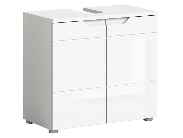 xonox.home Waschbeckenunterschrank Weiß Hochglanz Siphonausschnitt Softclose Melamin Modern 63x59x34 cm, weiß xonox.home Waschbeckenunterschrank Weiß Hochglanz Siphonausschnitt Softclose Melamin Modern 63x59x34 cm, weiß von OTTO