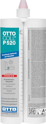 OTTOCOLL P 520 SP5477 Zähelastischer 2K-PU-Klebstoff 2x190 ml Doppelkartusche C635 cremeweiss von OTTOCOLL