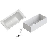 OTTOFOND Badewannen-Set »Duo«, BxHxL: 90 x 45 x 190 cm, Körperform - weiss von OTTOFOND