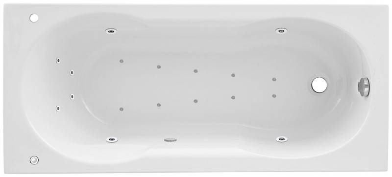 OTTOFOND Whirlpool-Badewanne Julia, (Komplett-Set, 1-tlg), Typ 2, chrom von OTTOFOND