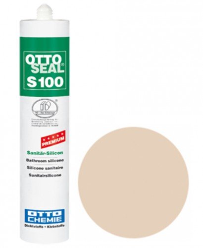 OTTOSEAL® S100 Premium-Sanitär-Silikon/Silicon 300 ml - Strandbeige C1106 Silikon Sanitär Fugen Dichtstoff Abdichtung mit einzigartigen Verarbeitungseigenschaften von Otto Chemie