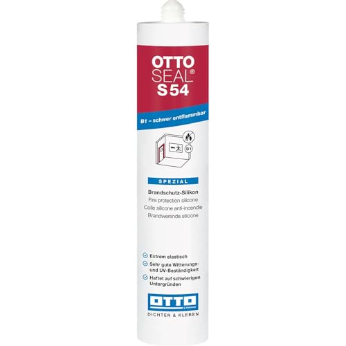 OTTOSEAL S 54 Brandschutz-Silikon B1 310 ml Kartusche C04 schwarz von OTTOSEAL
