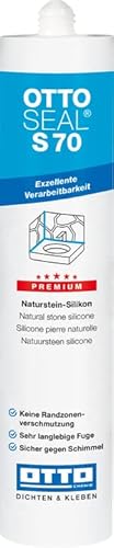 OTTOSEAL S 70 Premium-Naturstein-Silikon 310ml C109 hellgrau struktur - Keine Randzonenverschmutzung - Sicher gegen Schimmel & ideal für Bad, Küche & Wohnbereich OTTOSEAL S 70 Premium-Naturstein-Silikon 310ml C109 hellgrau struktur - Keine Randzonenverschmutzung - Sicher gegen Schimmel & ideal für Bad, Küche & Wohnbereich von OTTOSEAL