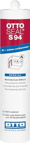 OTTOSEAL S 94 Neutrales Brandschutz-Silikon B1 310 ml Kartusche C00 transparent von OTTOSEAL