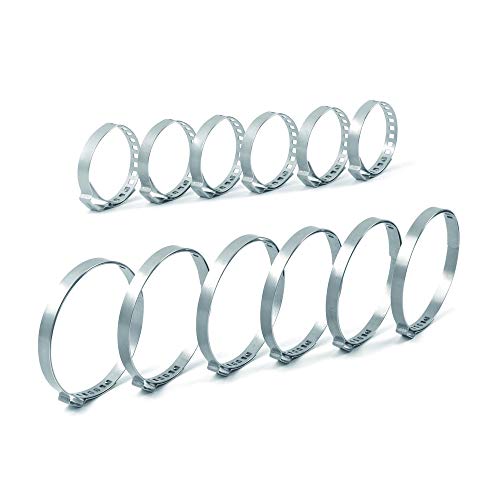 OTUAYAUTO Achsmanschette Schelle, 6 Stück groß, 6 Stück klein, 25 bis 125 mm Klemmschelle Ohrschelle von OTUAYAUTO