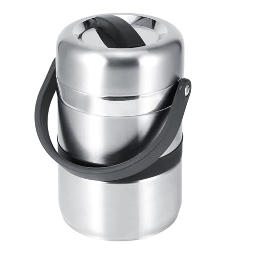 Lebensmittelbehälter Isolierte Lunchbox Tragbare Edelstahl Mehrschichtige Isolierte Lunchbox Lebensmittelbehälter Geschirr 1,8 L von OTURLICC