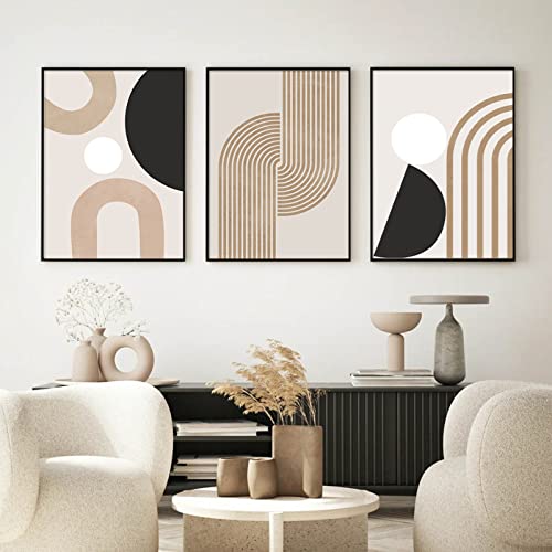 OTURRI Minimalistische Bilder Abstrakte Linie Poster Kunstdrucke Geometrische Wand Bilder Leinwand Gemälde Wohnzimmer Moderne Inneneinrichtung Heimdekoration 50x70cmx3 Ungerahmt von OTURRI