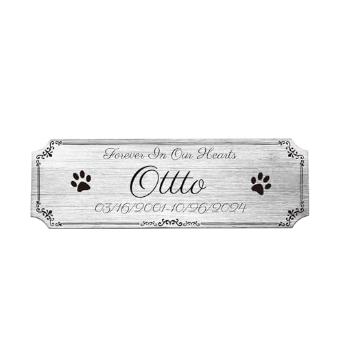 OTXIXTO Klingelschild mit Gravur Briefkastenschild Namensschilder für Bürotische Türschild Metallschild Personalisiert mit Selbstklebende Rückseite (Silber, Gekerbte Ecke, 3" x 1") von OTXIXTO