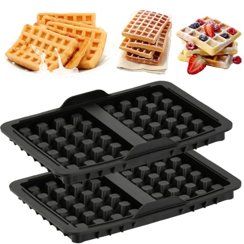 2PCS Silikon Waffelform Airfryer Heißluftfritteuse Zubehör, Waffeleinsatz Silikon Belgische Waffeleisen Doppelt Backschaleneinsatz Kompatibel mit Ninja Airfryer AF300EU AF400EU AF451EU AF500DE SL400EU 2PCS Silikon Waffelform Airfryer Heißluftfritteuse Zubehör, Waffeleinsatz Silikon Belgische Waffeleisen Doppelt Backschaleneinsatz Kompatibel mit Ninja Airfryer AF300EU AF400EU AF451EU AF500DE SL400EU von OTYMIOW