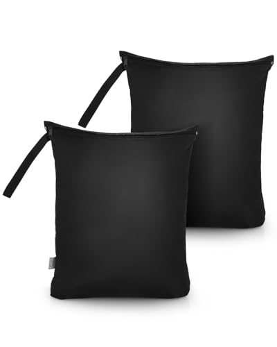 OTraki 2 Stück Nassbeutel 40 x 50 cm, Wetbag Kindergarten Wiederverwendbar Wäschebeutel Reise Nassbeutel Schwimmen für Badeanzüge, Strandtücher, Windeln von OTraki