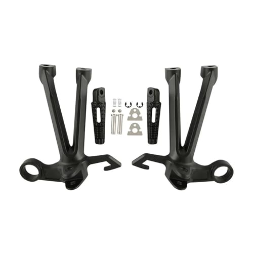 OU SI DUO Für Suzuki GSXR 1000 2007-2008 K7 K8 Schwarz Silber Motorrad-Fußrastenhalterungssatz Für Die Hintere Fußstütze Motorrad-Fußstütze Motorrad Fußrasten(Matt Black) von OU SI DUO