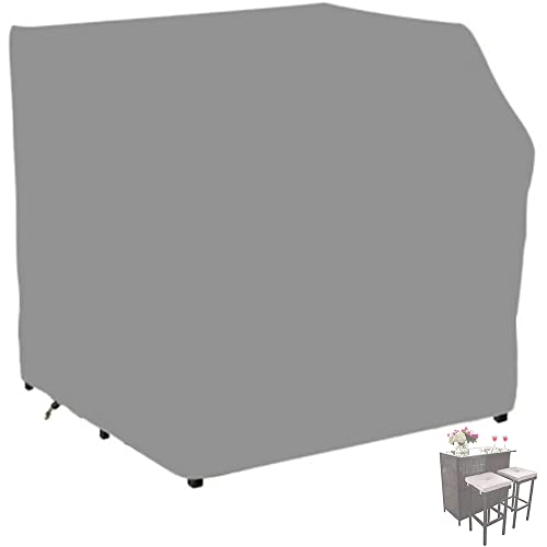 Außentafel Bar Set Cover 41 "schwere wasserdichte Rattan -Weidentisch- und Stuhlmöbelabdeckungen für Gartengarten im Garten und die graue Farbe am Poolgrau Außentafel Bar Set Cover 41 "schwere wasserdichte Rattan -Weidentisch- und Stuhlmöbelabdeckungen für Gartengarten im Garten und die graue Farbe am Poolgrau von OUBBDVRT