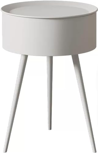 Eisen am Nachttisch Nachttisch mit großer Kapazität Aufbewahrung Einfaches Design Feste Farbe Hochbeine kleine Nachtmöbel für Schlafzimmerdekoration von OUBBDVRT