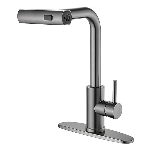 Küche Zapfhähne mit Auszug Sprühwasserfall Küche Klotz mit 360 ° Rotation 3 Modi Küchenspüle Mixer Tap Eingriff Küchenspüle mit Wasserhahn gebürstet Silber Küche Zapfhähne mit Auszug Sprühwasserfall Küche Klotz mit 360 ° Rotation 3 Modi Küchenspüle Mixer Tap Eingriff Küchenspüle mit Wasserhahn gebürstet Silber von OUBBDVRT