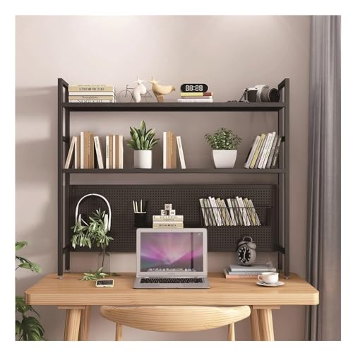 OUBBDVRT Bücherregal Bücherregal Speicher Organizer Desktop Bücherregal Organization Rack 2 Tier Schmiedeeisenschreibtisch Magazin Speicher Rack Metal Counttop Display Rack (Pink) von OUBBDVRT