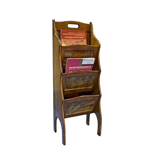 OUBBDVRT Bücherregal Bücherregal Storage Organizer 3 Tiers Bücherregal Regale Zeitung Rackbuch aus Displayregal für Home Wohnzimmer Bürobuch Regale (a) von OUBBDVRT