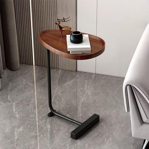 OUBBDVRT C Form Metallbein Endtisch für Wohnzimmer moderner Kleiner Beistelltisch Nachttisch für Schlafzimmersofa -Tabletttisch für Couch Arm 30 * 36 * 62 cm von OUBBDVRT