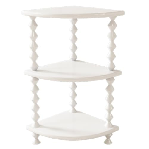 OUBBDVRT Eckregal Bücherregal Anlagen Ständer 3-stufig eingedickte Brettschelfschelfschreiber-Display Rack Vorlage für Wohnzimmer für Küchenschlafzimmer Büro (schwarz) von OUBBDVRT