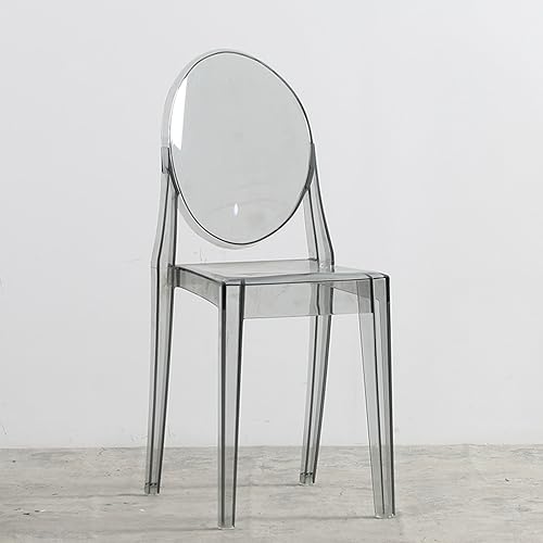 OUBBDVRT Klarer stapelbarer Esstuhl - transparentes Plastikdesign für Küche, Schlafzimmer, Ankleidezimmer, Bars, Restaurants, Cafeterien - groß, modern und stilvoll von OUBBDVRT