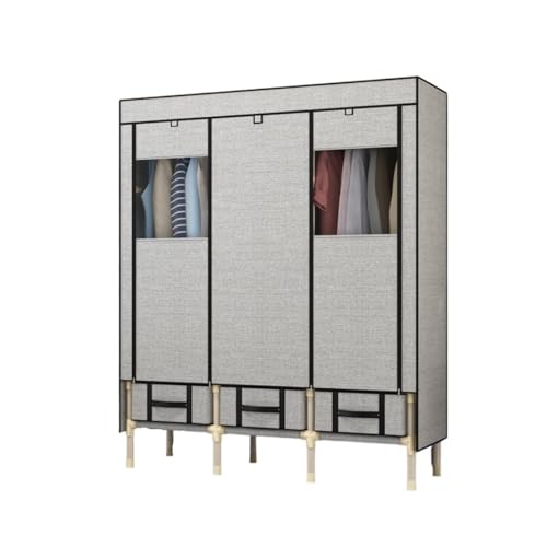 OUBBDVRT Kleiderschrank für Schlafzimmer Schrank einfache Stoffgarderobe Kleidung Kleiderschrank freistehende Kleidungsständer Moderner Schrank für Heimwohnung (g) von OUBBDVRT