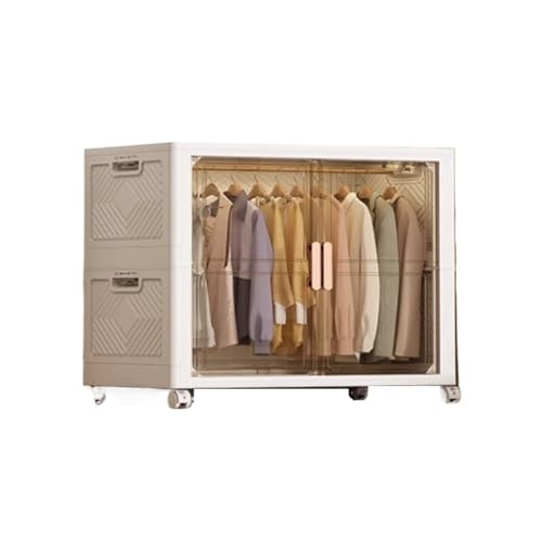 OUBBDVRT Kleiderschrank für Schlafzimmer tragbare Schrank Garderobe für Kleidungsorganisator Lagerregal Klappkleidung Kleiderschrank für Heimwohnung (72 x 60 x 38 cm) von OUBBDVRT