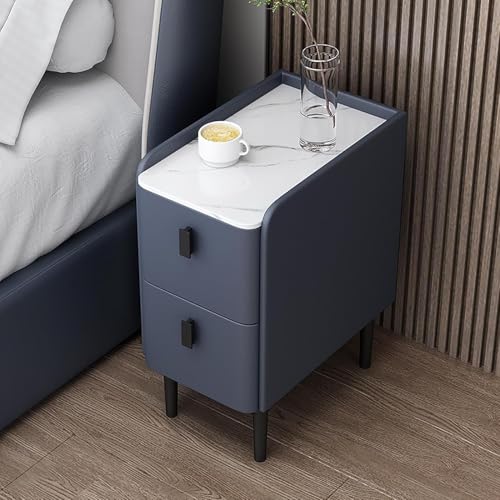 OUBBDVRT Massives Holz Nachttisch mit Schublade für Schlafzimmer und Wohnzimmer Modernes minimalistisches Design Schmales Ende des Seitentisches 25x40x45 cm von OUBBDVRT