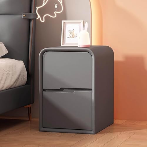 OUBBDVRT Massivholz 2 Schubladen Nachttisch für Schlafzimmer Moderne minimalistische Design Kleiner Nachttisch für Kindergarten Schmale Ende Tabelle 50 x 40 x 47 cm von OUBBDVRT