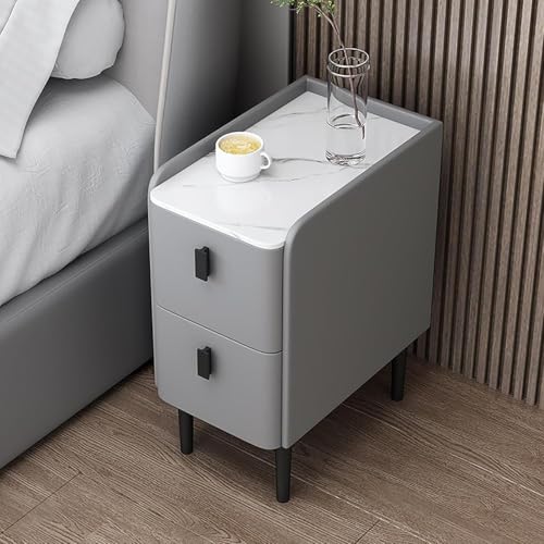 OUBBDVRT Massivholz Nachttisch mit Schublade modernem schmalen Ende und Wohnzimmer und Wohnzimmer Minimalistische Design 25x40x45 cm von OUBBDVRT