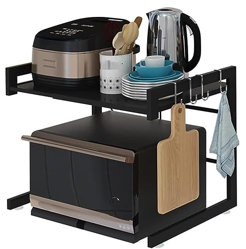 OUBBDVRT Mikrowellenregal für Küchen Erweiterbare Mikrowellenregal einstellbare Mikrowellenofen -Regal Retractable Ofen -Aufbewahrungs -Arbeitsplatte Reiskocher Regal Küchenständer von OUBBDVRT