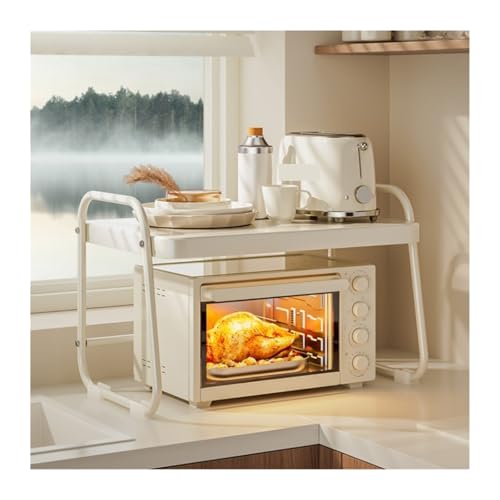 OUBBDVRT Mikrowellenschelf für Küchen Küche Mikrowellen -Ofen -Rack -Rack -Rack -Arbeitsplatte Multifunktional Haushaltsreizkocher Pot Appliance Lagerhalterung Küchenständer (42 cm) von OUBBDVRT