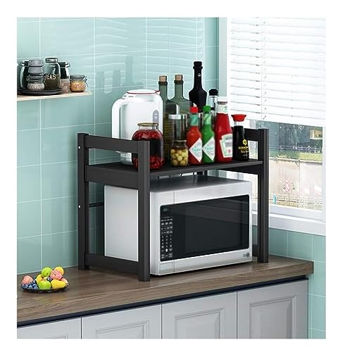 OUBBDVRT Mikrowellenschelf für Küchenverengung mit mikrowellenofen -Rack einschicht Küchenmikrowellen -Ofen -Regal Arbeitsplatte Reiskocher -Ofenlagerstange Küchenständer (Höhe 43 cm) von OUBBDVRT