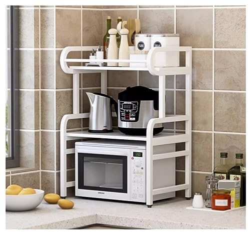 OUBBDVRT Mikrowellenschelf für Küchenverstellbare Mikrowellen -Ofen -Rack Küchenmikrowellenregal Reiskocher Ofen -Aufbewahrungsständer Küchenständer (e) von OUBBDVRT
