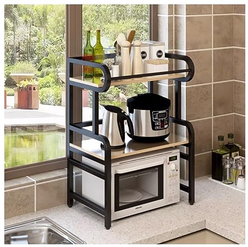 OUBBDVRT Mikrowellenschelf für Küchenverstellbare Mikrowellen -Ofen -Rack Küchenmikrowellenregal Reiskocher Ofen -Aufbewahrungsständer Küchenständer (e) von OUBBDVRT