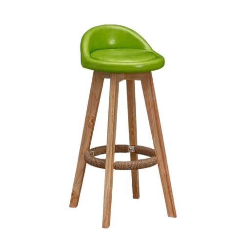 OUBBDVRT Moderne Massivholz -Schwenkbarhohocker Grüne Freizeit Hochstühle für häusliche einfache Designstühle Bequeme Küche oder Pub -Sitzgelegenheiten langlebiger und stilvoller Barmöbel. von OUBBDVRT