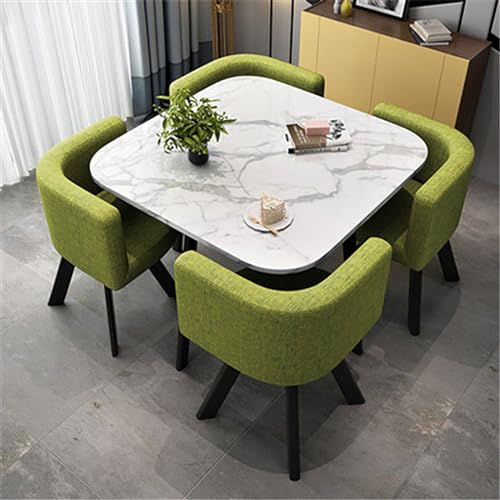 OUBBDVRT Moderne runde Frühstücksbartisch -Set - 80x75 cm Esstisch mit Stühlen für Haus, Garten, Restaurant - stilvolle Konferenzmöbel für Essen und Unterhaltung von OUBBDVRT