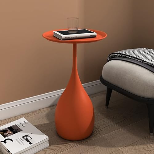 OUBBDVRT Moderner Metall -Beistelltisch mit Tablett Top Kleiner Couchtisch Sofa Tisch Moderner Endtisch Nachttisch für Schlafzimmer Easy Assembly (schwarz) von OUBBDVRT