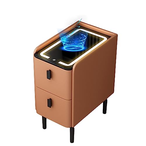 OUBBDVRT Moderner Nachttisch mit drahtloser Lade- und 3 Farben Leichter Smart -Nachttisch mit 2 Schubladen Blau Schlafzimmer Seitenschrank OUBBDVRT Moderner Nachttisch mit drahtloser Lade- und 3 Farben Leichter Smart -Nachttisch mit 2 Schubladen Blau Schlafzimmer Seitenschrank von OUBBDVRT