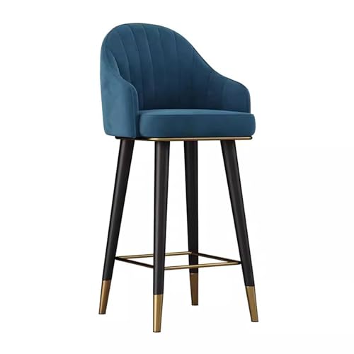 OUBBDVRT Moderner Samt -Schwenkbarhoel mit Rückenlehne für Kücheninsel und Pub Counter Height Bar Stuhl für Esszimmer Grün (Sitzhöhe 65 cm) von OUBBDVRT