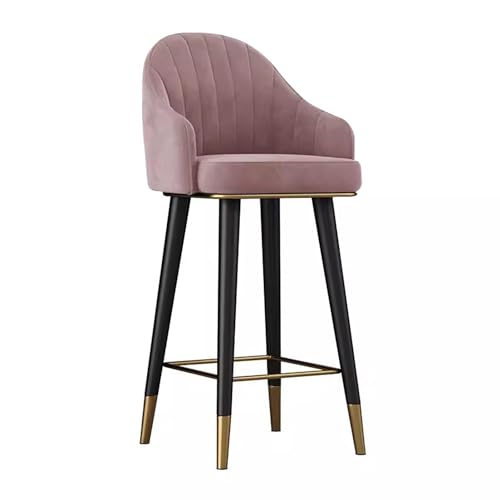 OUBBDVRT Moderner Samt -Schwenkbarhoel mit Rückenlehne für Kücheninsel und Pub Counter Height Bar Stuhl für Esszimmer Grün (Sitzhöhe 65 cm) von OUBBDVRT